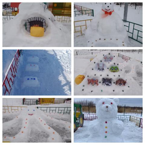 Оформление участка зимой в детском саду: 65 фото
